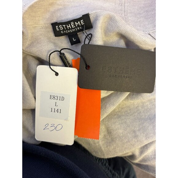 NWT Estheme Cashmere Cardigan Sweater Gray L - Picture 6 of 7